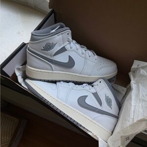Jordan White and Gray Sneakers